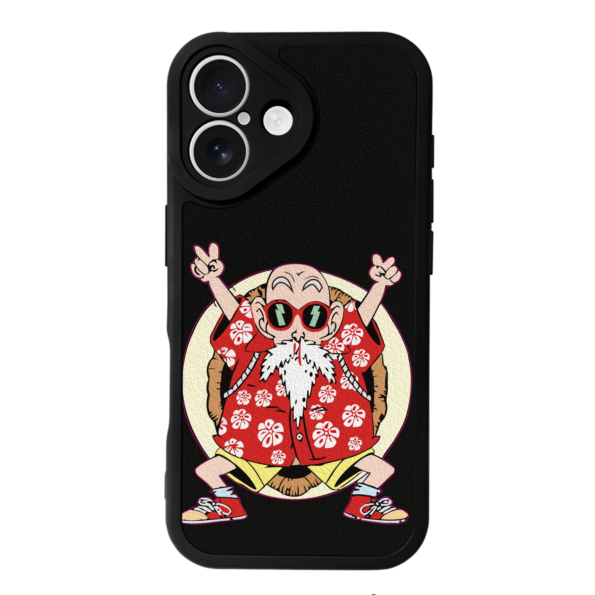 （画像用） ドラゴンボール 亀仙人（かめせんにん） DRAGON BALL Master Roshi Kame Sennin 【iPhone 16シリーズ対応】シリコンスマホケース（レザー調） 材質：シリコン